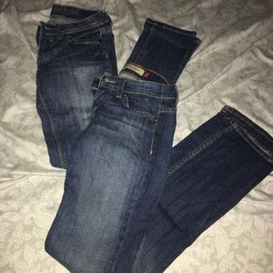 2 pairs of Blue Denim Jeans Size 0 & Size 1